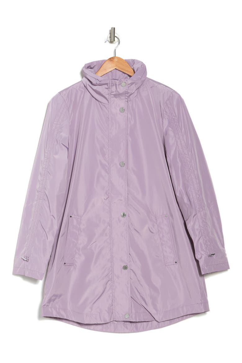 Packable Hooded Raincoat, Alternate, color, LILAC