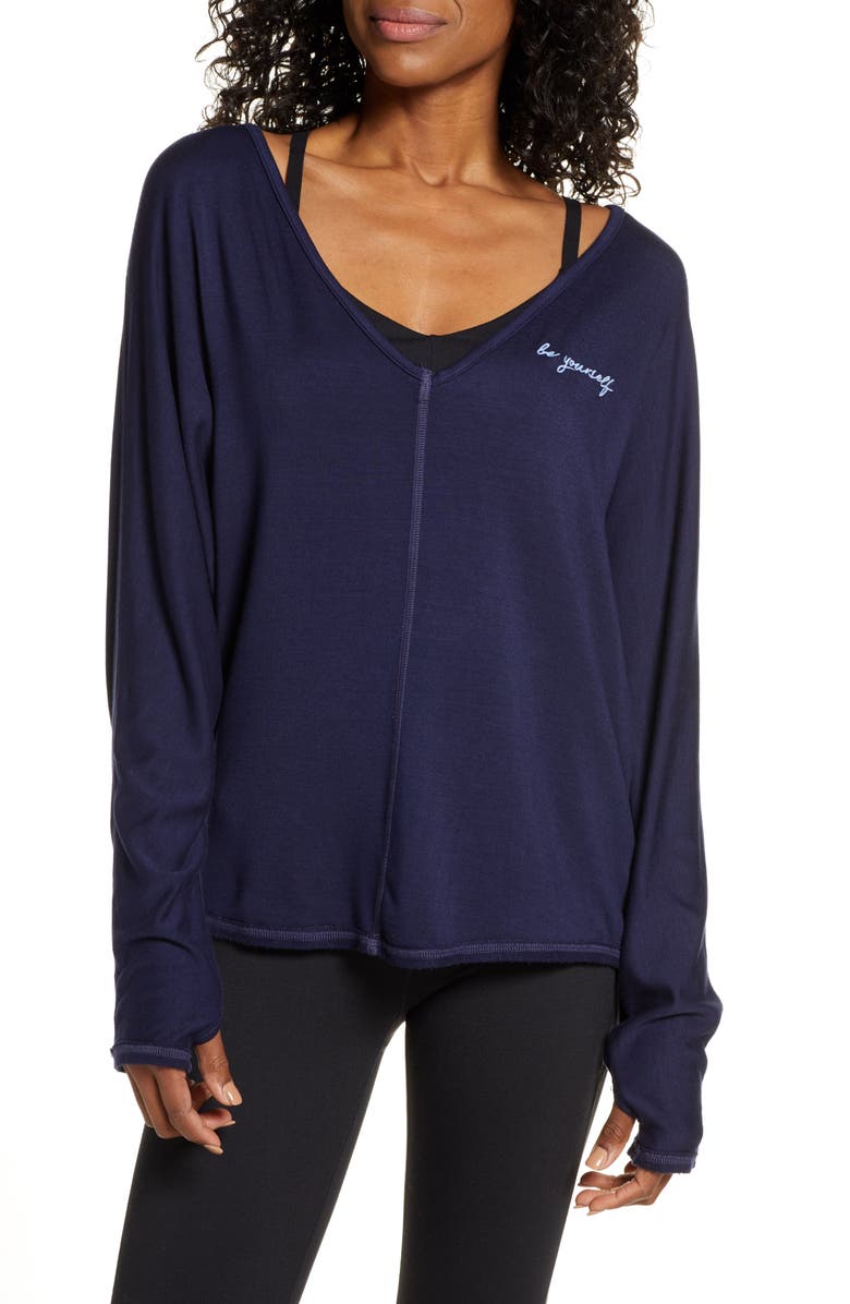 Good Hyouman Ann Be Yourself Embroidered Pullover, Main, color, 