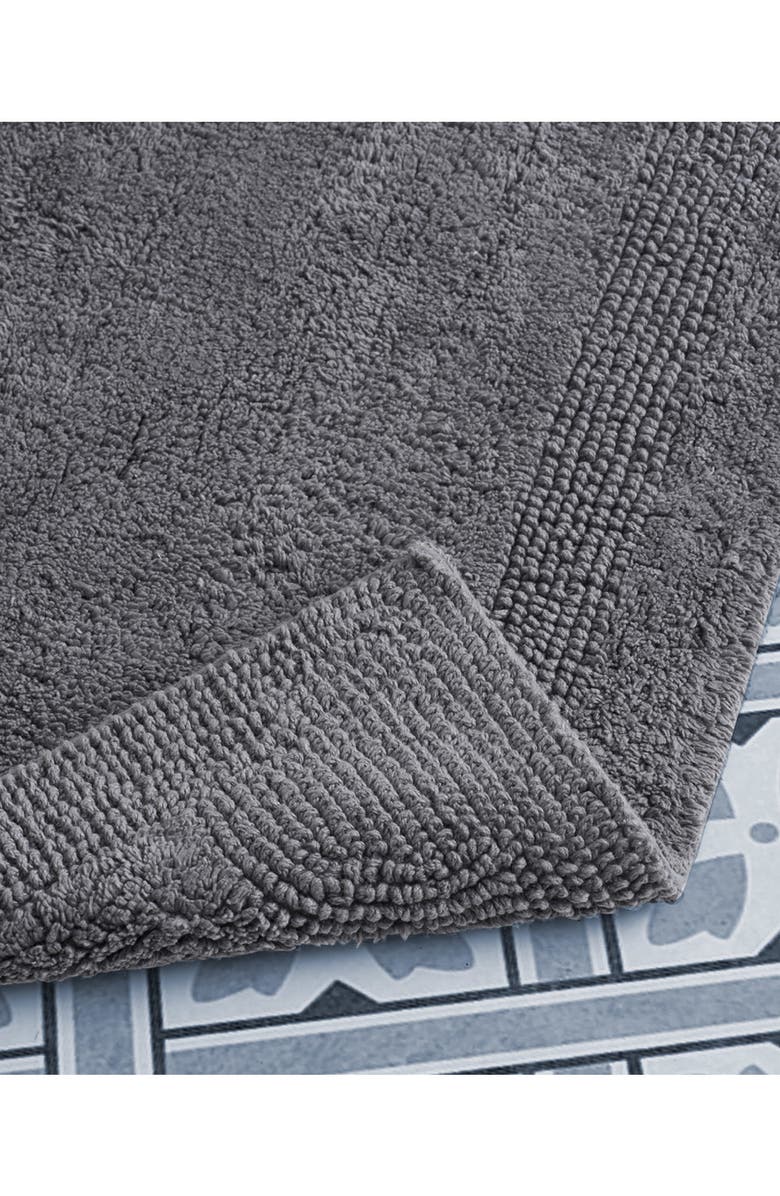 Laura Ashley Reversible Cotton Bath Rug, Alternate, color, Charcoal