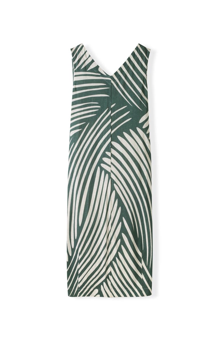 Celtic & Co. Slub Jersey S/L Midi Dress, Alternate, color, Dark Sage Fan