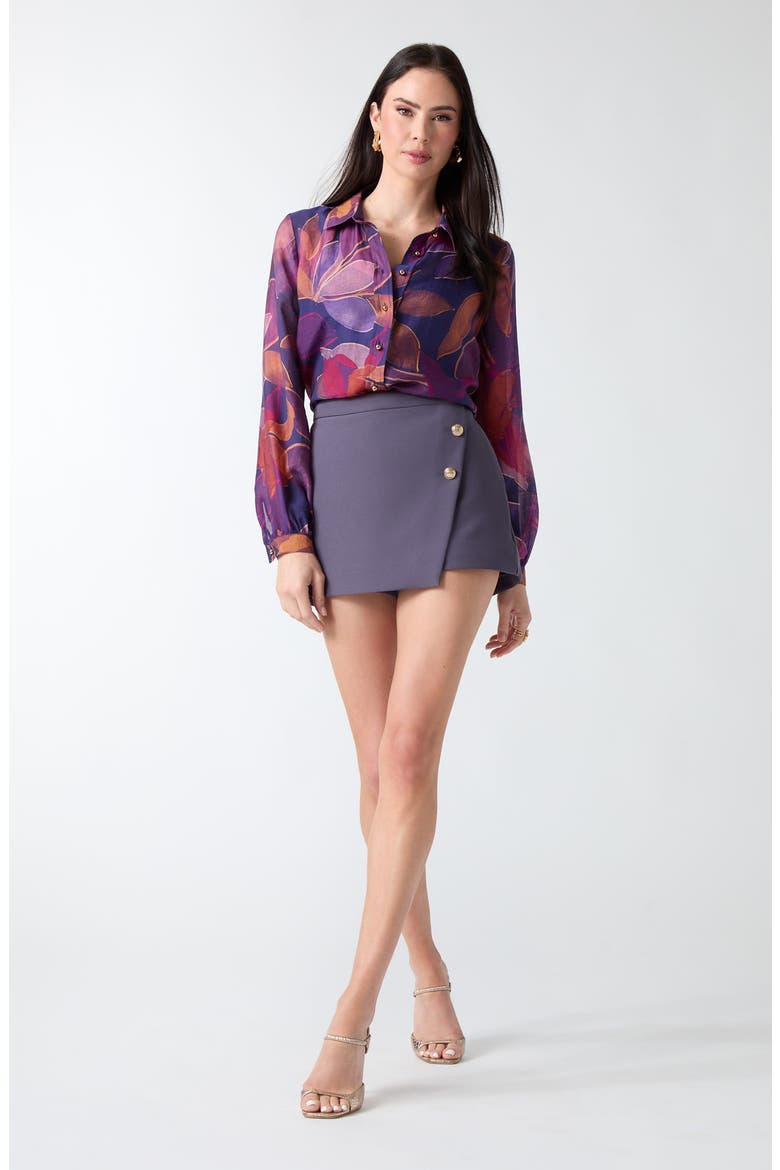 Autumn Printed Tencel Lyocell Shirt, Alternate, color, BLUE PRINT MULTI WILDFLOWER