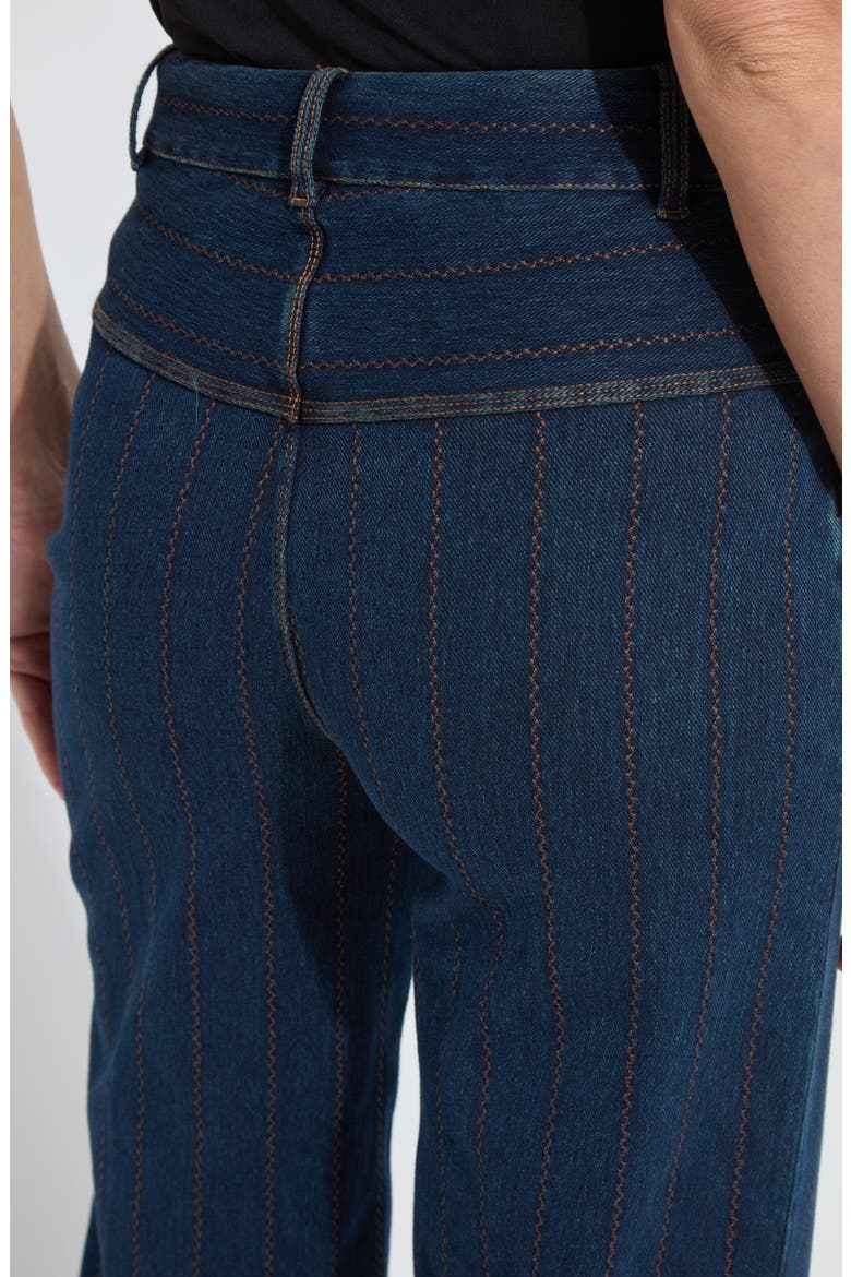 Landon Embroidered Crop Jeans, Alternate, color, INDIGO