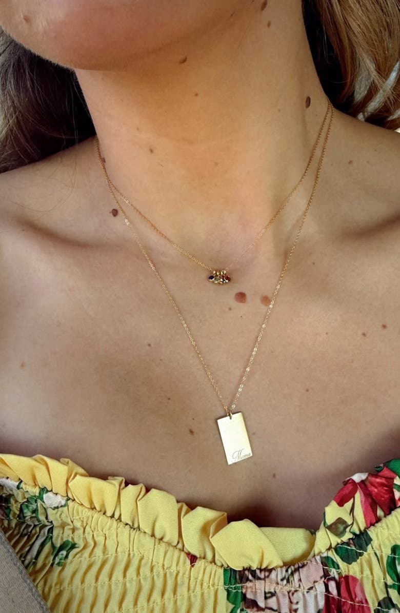 Set & Stones Stella Mama Pendant Necklace, Alternate, color, Gold