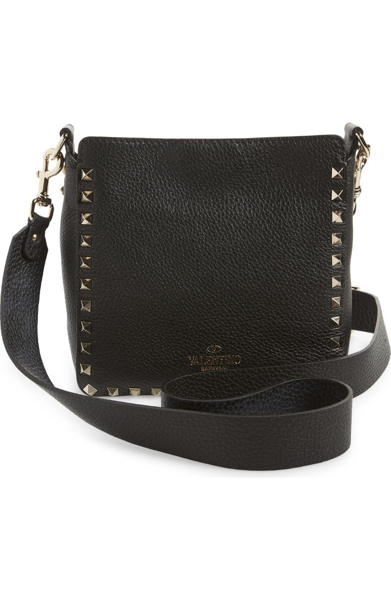 Valentino Garavani Mini Rockstud Hobo Crossbody Bag, Alternate, color,