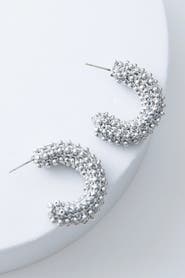 Noonday Collection Chrome Crochet Hoops