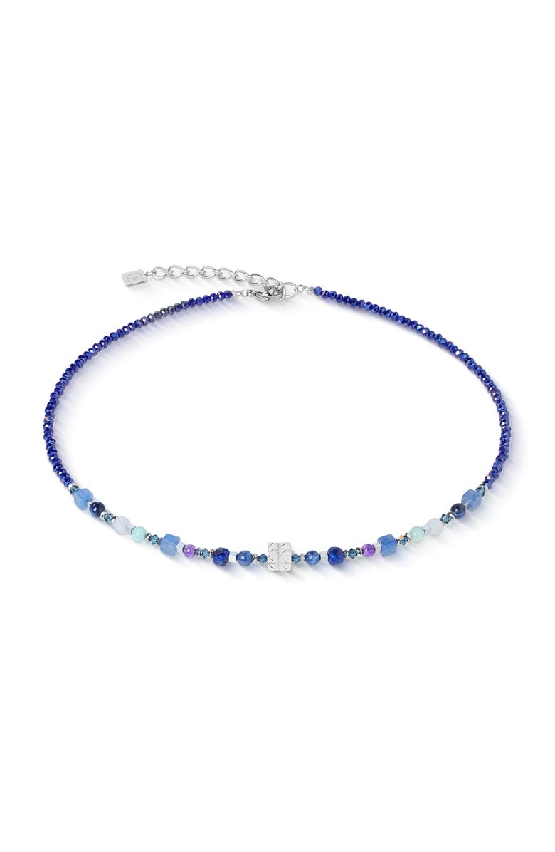 COEUR DE LION Shape Mix Spikes Necklace, Main, color, Blue Moon