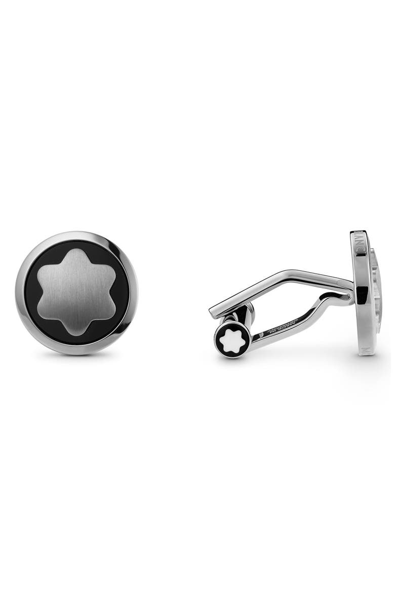 Snowcap Stainless Steel Cuff Links, Main, color, STEEL