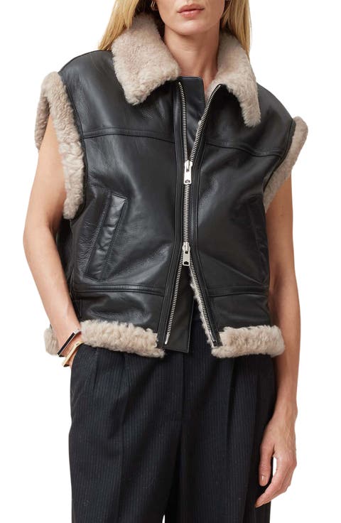 Zep Genuine Shearling Moto Vest