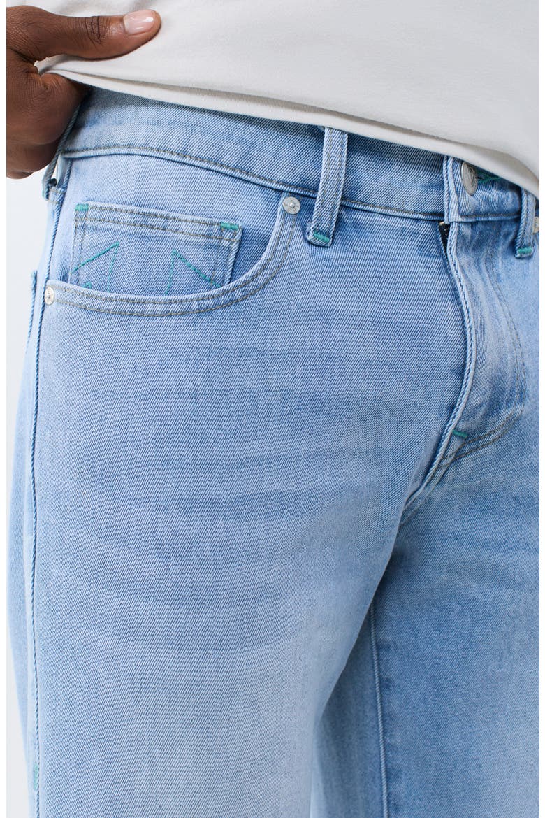 Ricky Straight Leg Jeans, Alternate, color, LIGHT BLUE SUEDE WASH