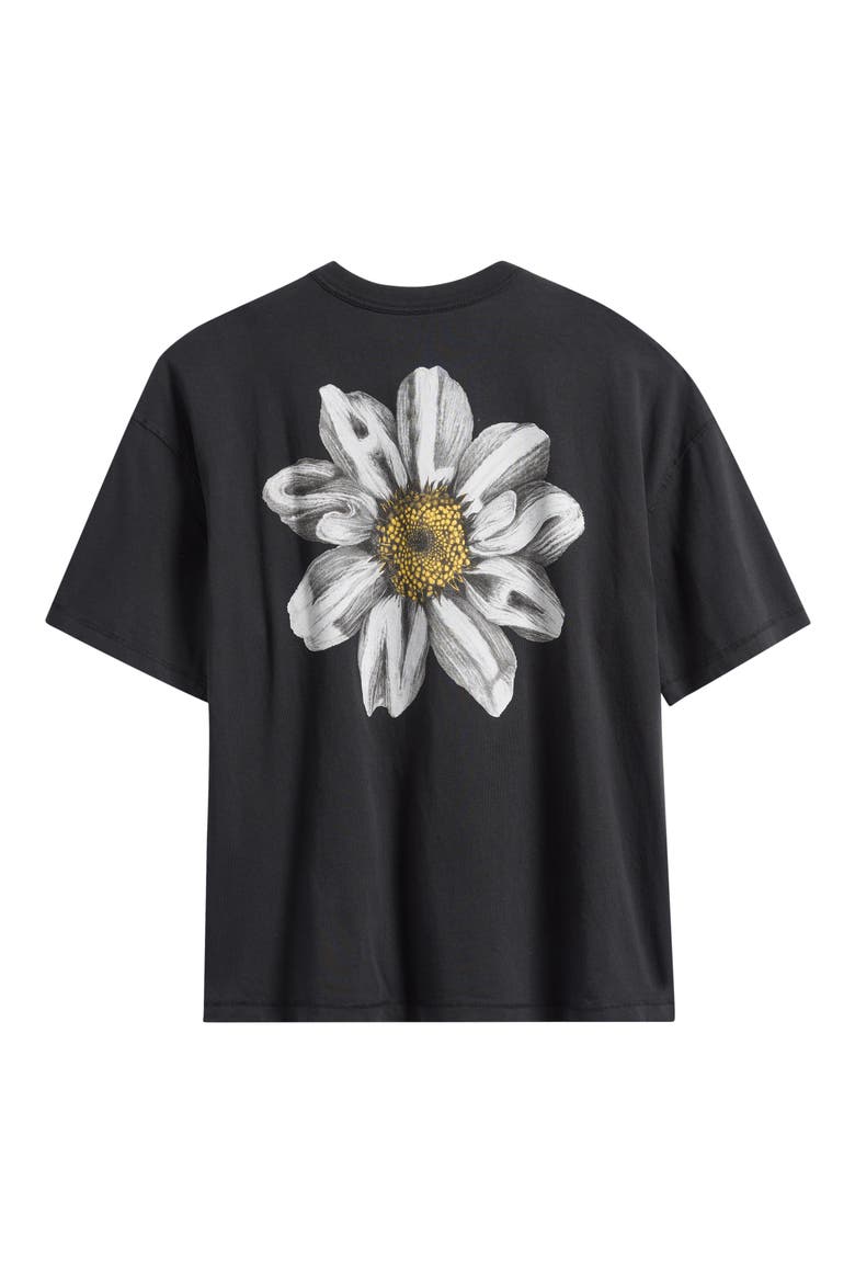 Petals Cotton Graphic T-Shirt, Alternate, color, WASHED BLACK