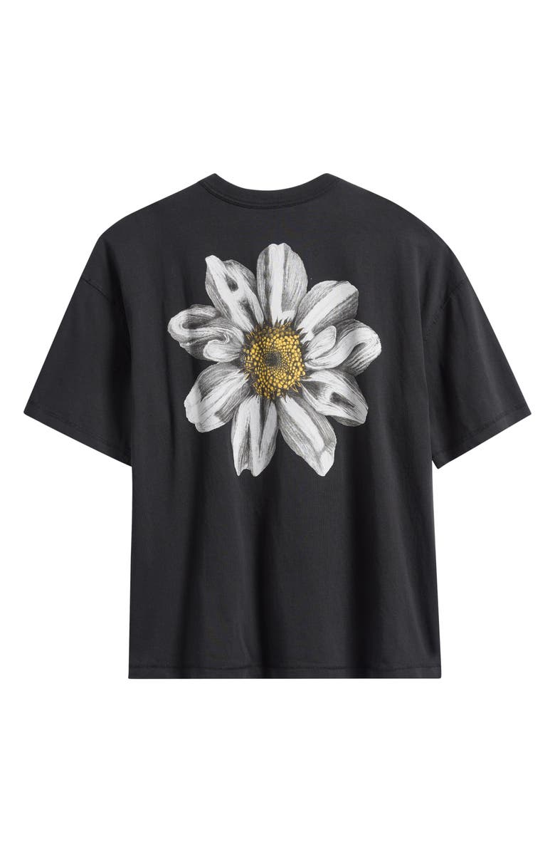 AllSaints Petals Cotton Graphic T-Shirt, Alternate, color, Washed Black