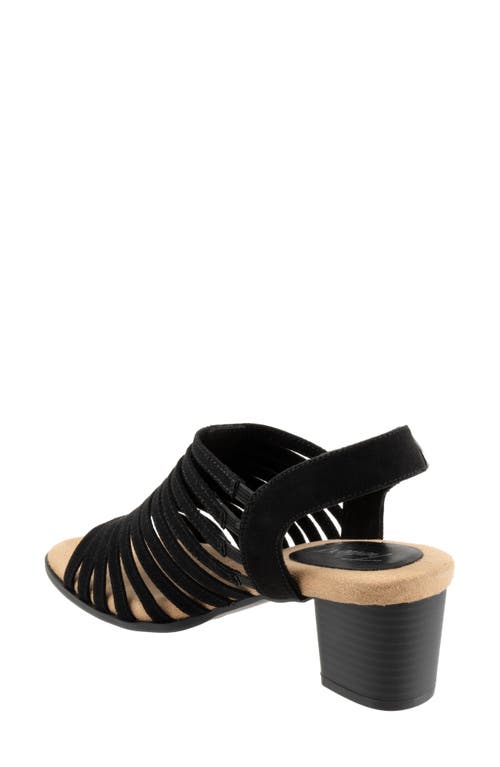 Trotters Midge Slingback Sandal In Black Suede