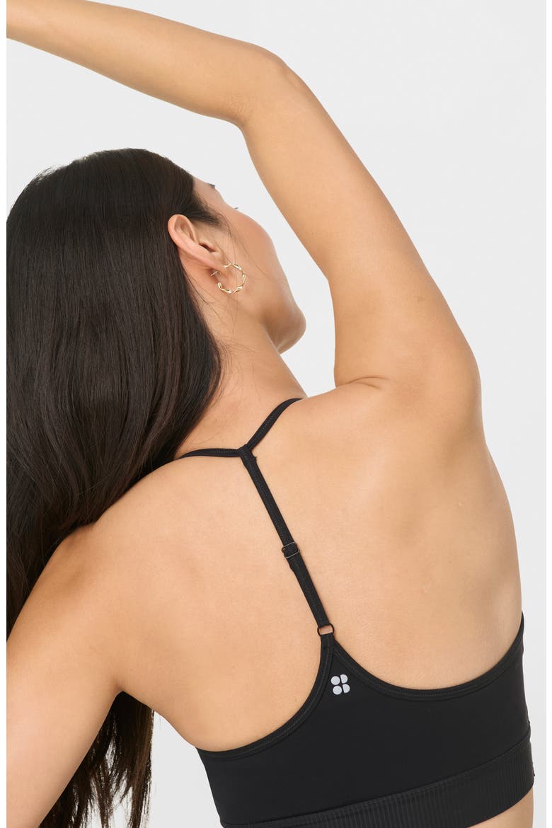 Ultimate Studio Ribbed Sports Bra, Alternate, color, BLACK