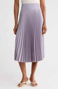 Dorothea Ribbed Pleated A-Line Skirt