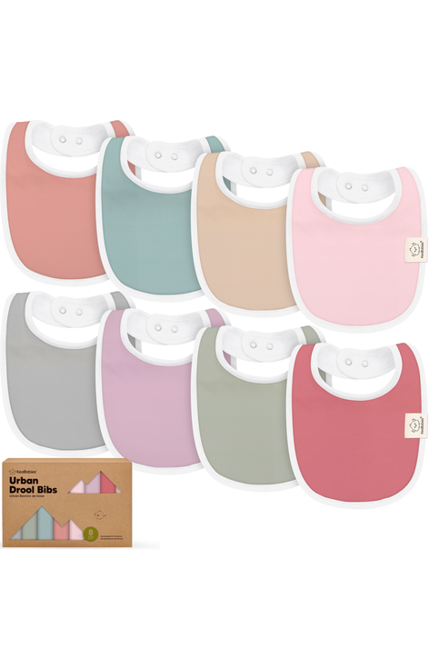 8-Pack Baby Drool Bibs