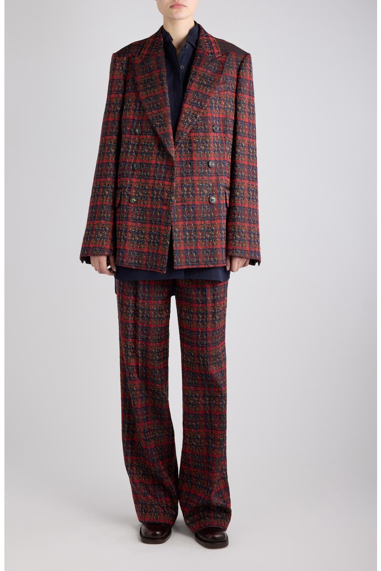 Barrysta Double Breasted Blazer, Alternate, color, RED