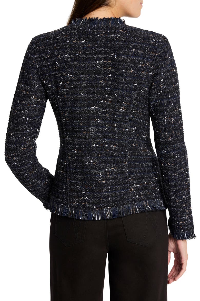 Nightfall Fringe Mix Knit Jacket, Alternate, color, BLACK INDIGO