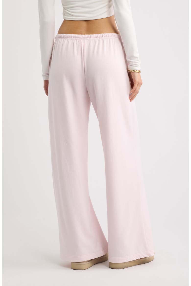 Narrow Waistband Baggy Wide Leg Sweatpants, Alternate, color, PINK PRIMROSE