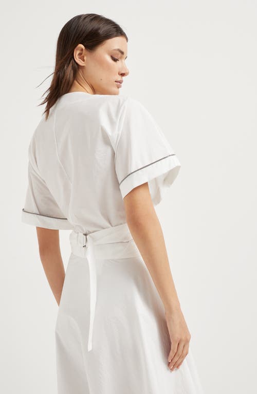 Brunello Cucinelli Top With Monili In White