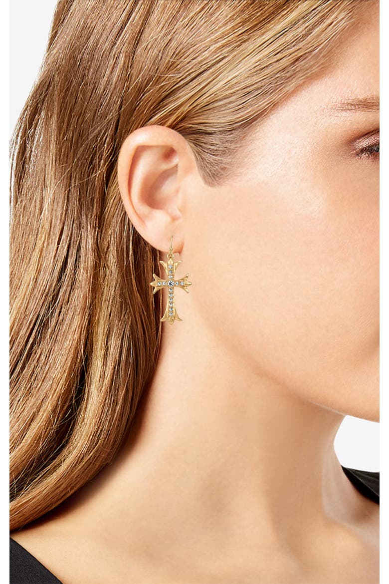Linear Earrings, Alternate, color, Gold