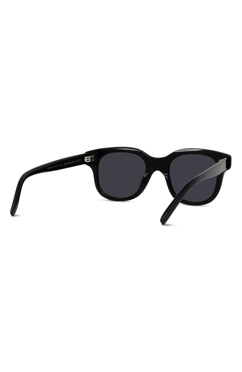 Givenchy 49mm City Geometric Sunglasses, Alternate, color, Shiny Black / Smoke
