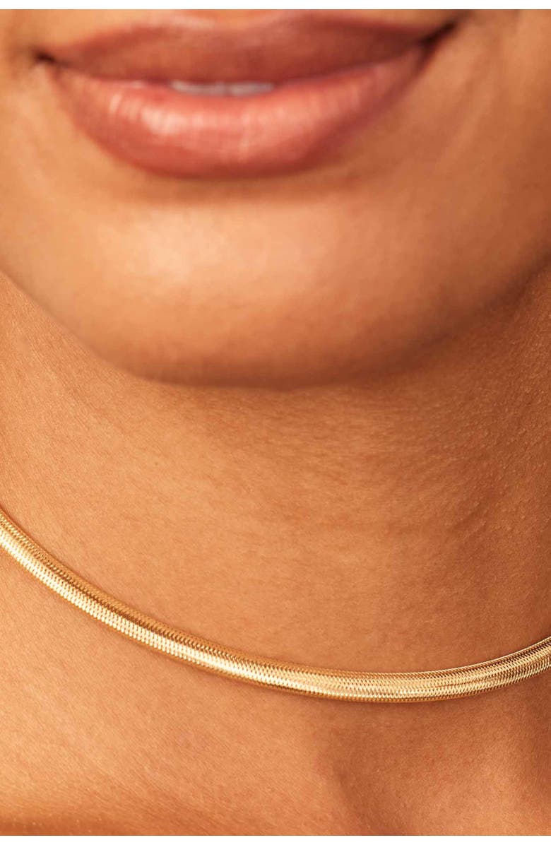 Oradina 18K Gold Mesh Glamour Necklace, Alternate, color, 