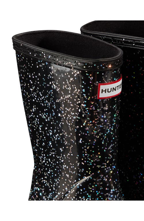 Hunter Kids First (18 Months-8 Years) Giant Glitter Rain Boots In Black