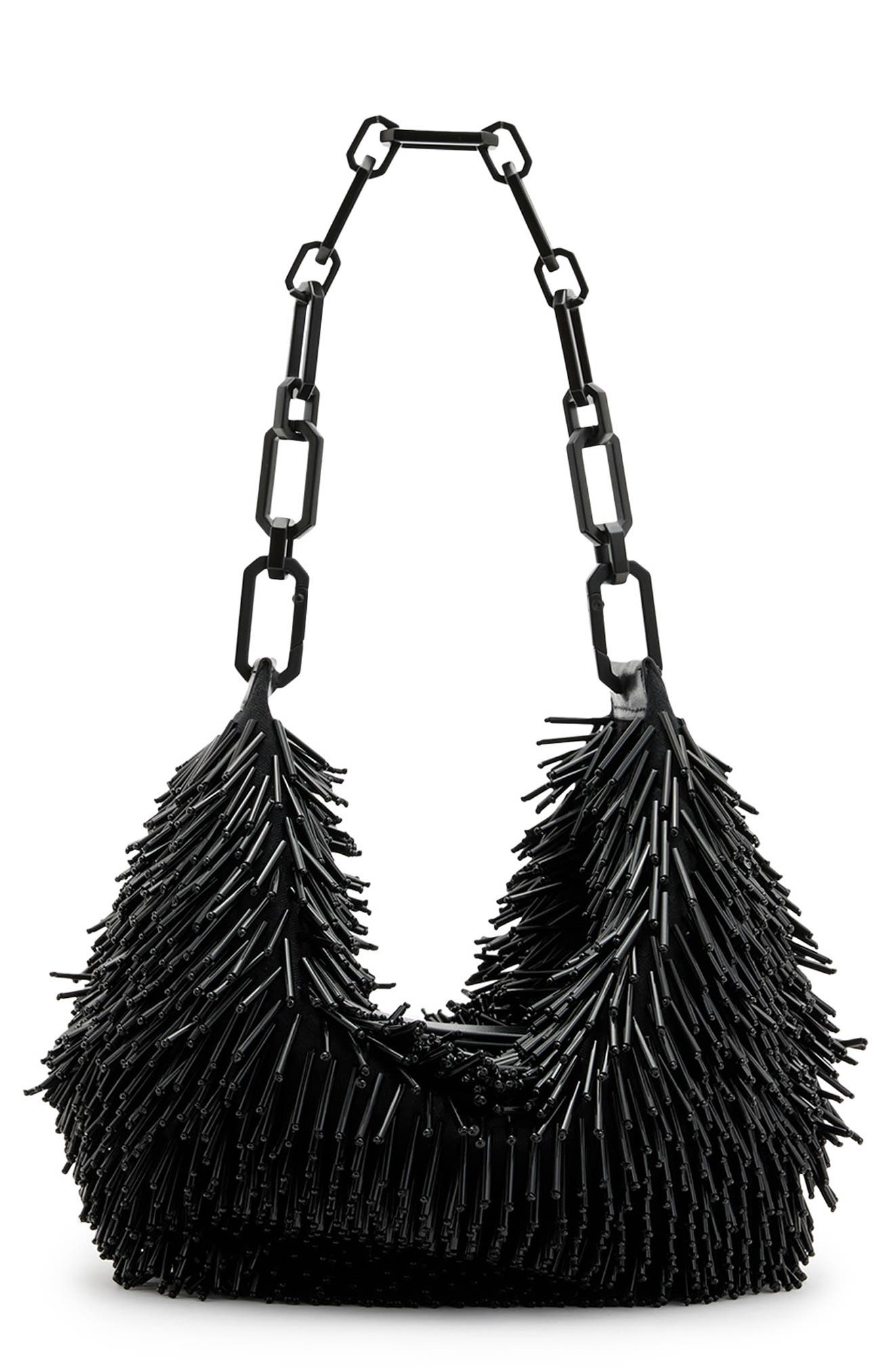 AllSaints Mini Madea Chain Handle Leather Handheld Bag, Main, color, 