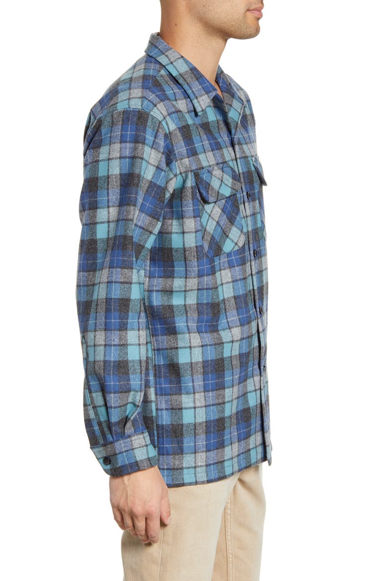 Board Regular Fit Wool Flannel Shirt, Alternate, color, BLUE ORIGINAL SURF PLAID