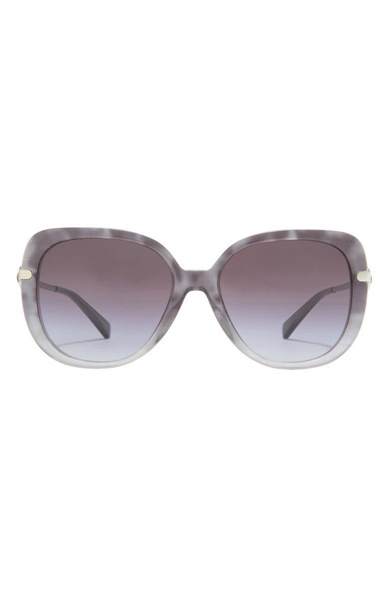 COACH 55mm Gradient Square Sunglasses, Main, color, Grey Flash