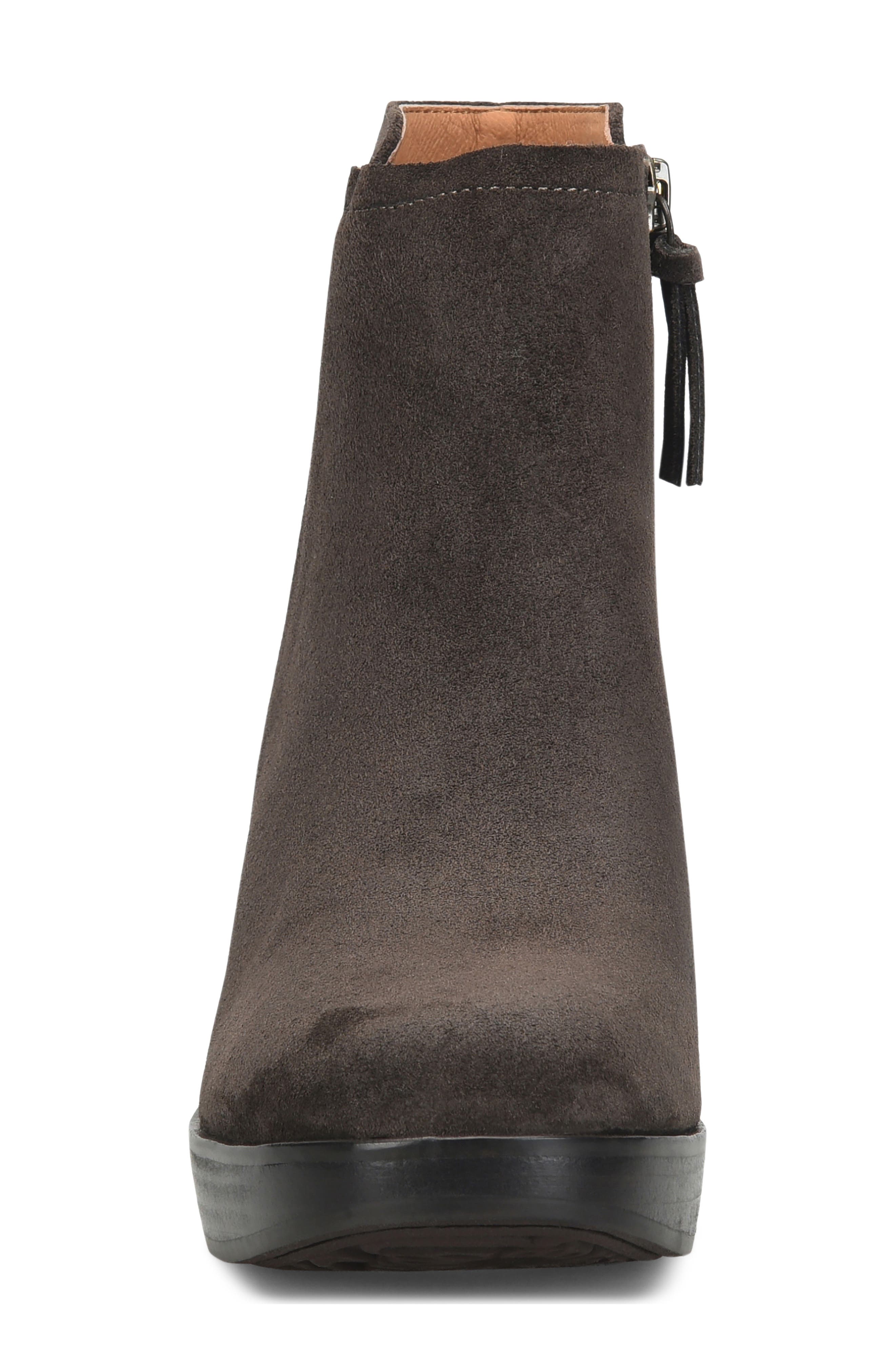 Kendall Leather Bootie, Alternate, color, LINCE DARK BROWN