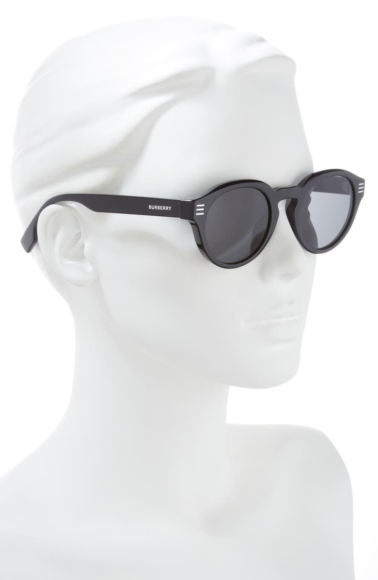 Burberry 50mm Phantos Sunglasses, Alternate, color, Dark Grey