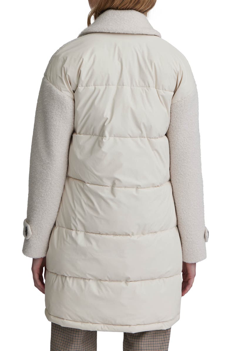 NVLT Mixed Media Coat, Alternate, color, Cream