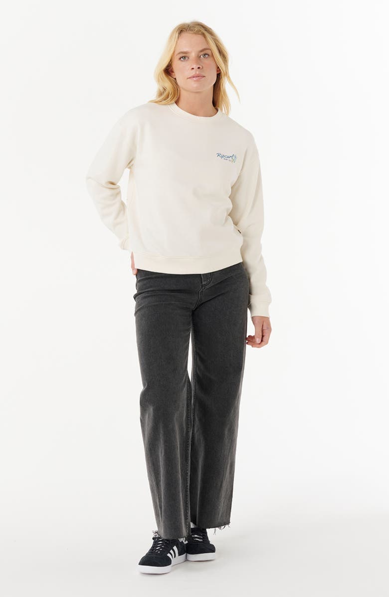 Rip Curl Pacific Cotton Blend Graphic Sweatshirt, Alternate, color, Bone