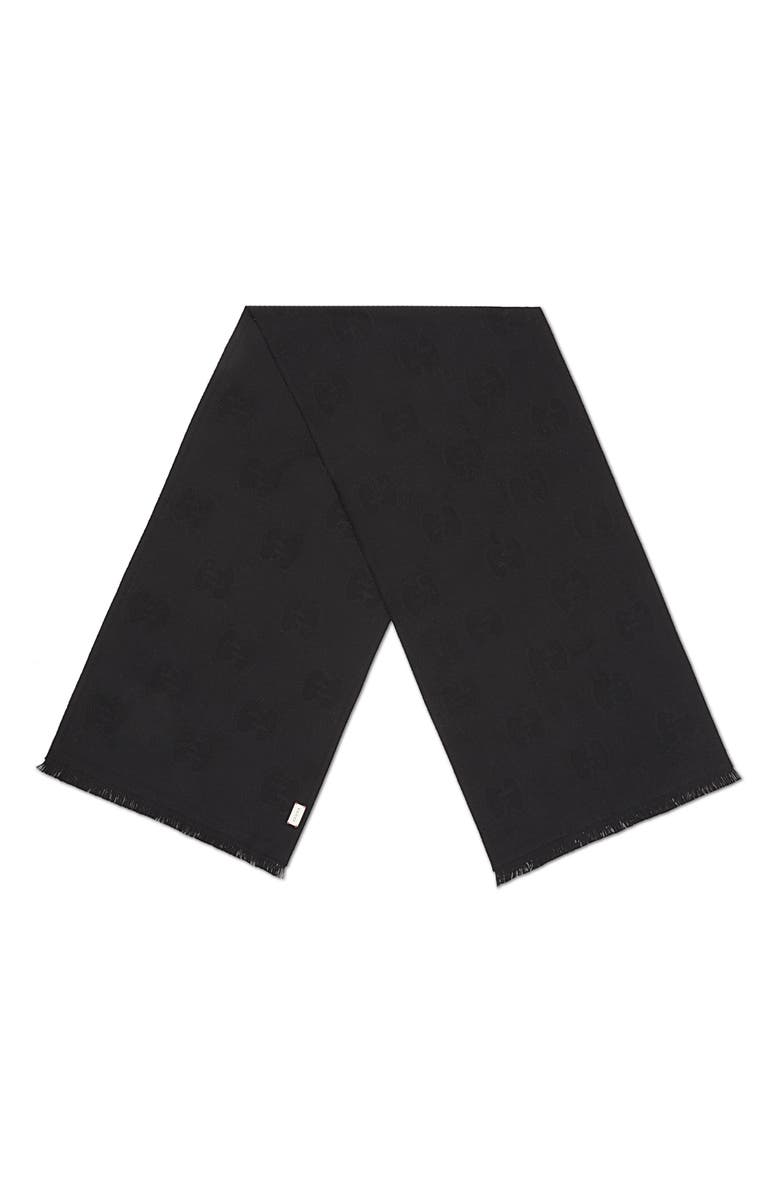 Gucci GG Logo Wool Scarf, Main, color,