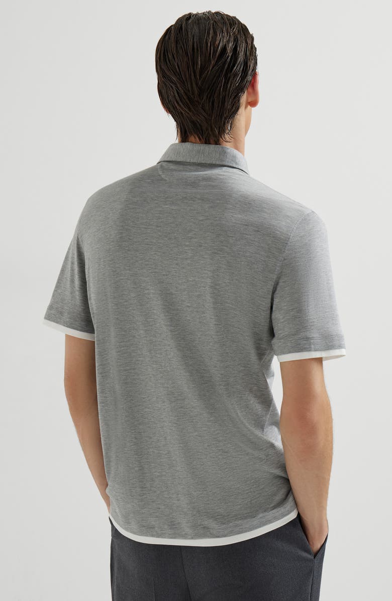 Brunello Cucinelli Jersey polo shirt, Alternate, color, Grey