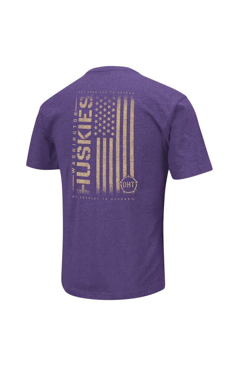 COLOSSEUM Men's Colosseum Purple Washington Huskies OHT Military Appreciation Flag 2.0 T-Shirt, Alternate, color, 
