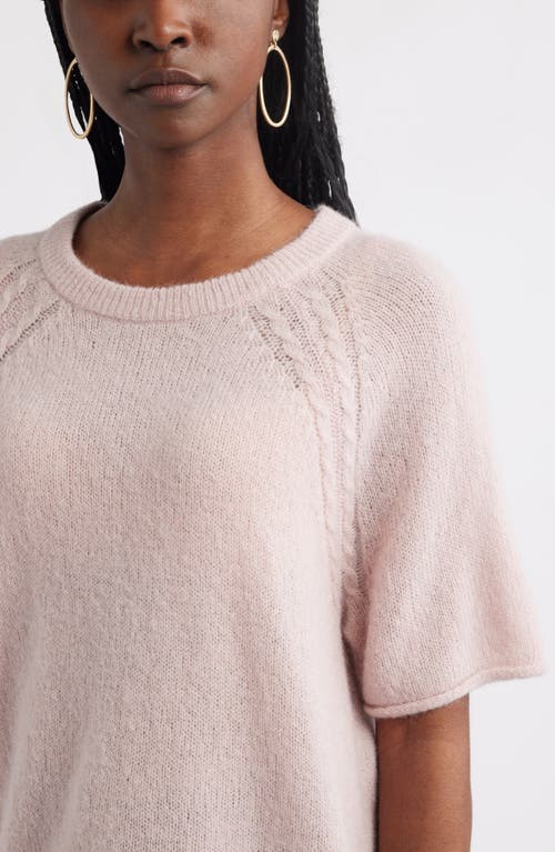 Treasure & Bond Relaxed Short Sleeve Sweater In Pink