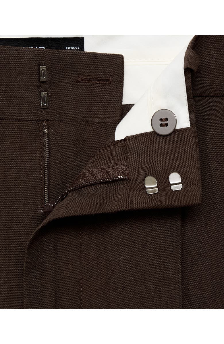 MANGO Pleated Straight Leg Lyocell Blend Suit Pants, Alternate, color, 