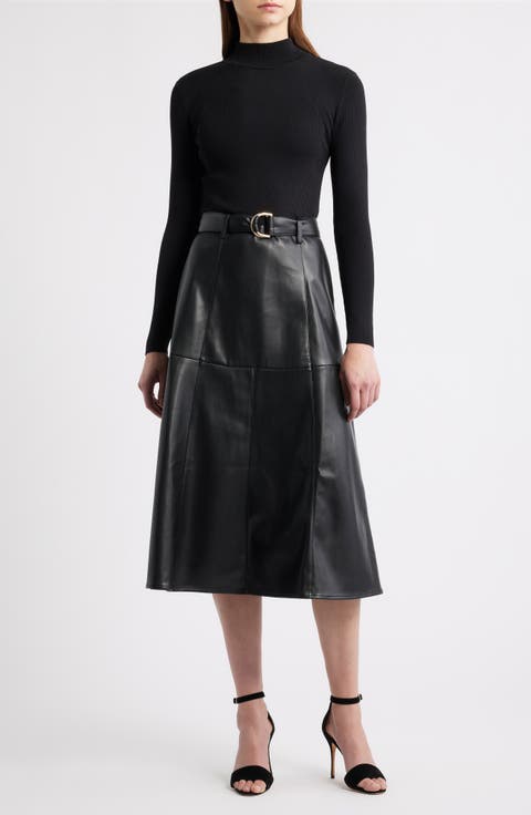 ワンピース Lady Chekerd Belted Midi Dress Belted Cotton Midi Shirt Dress | Donna Karan