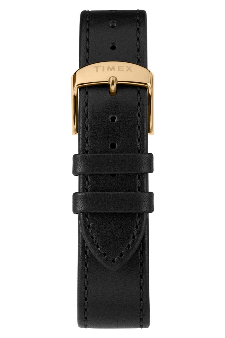 Marlin Automatic Leather Strap Watch, 40mm, Alternate, color, SILVER/ BLACK/ BLACK