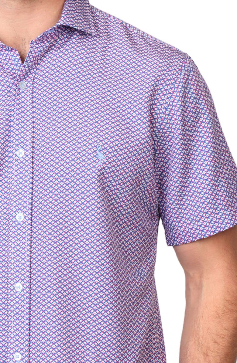 TailorByrd Geo Lux Performance Short Sleeve Shirt, Alternate, color, Blue