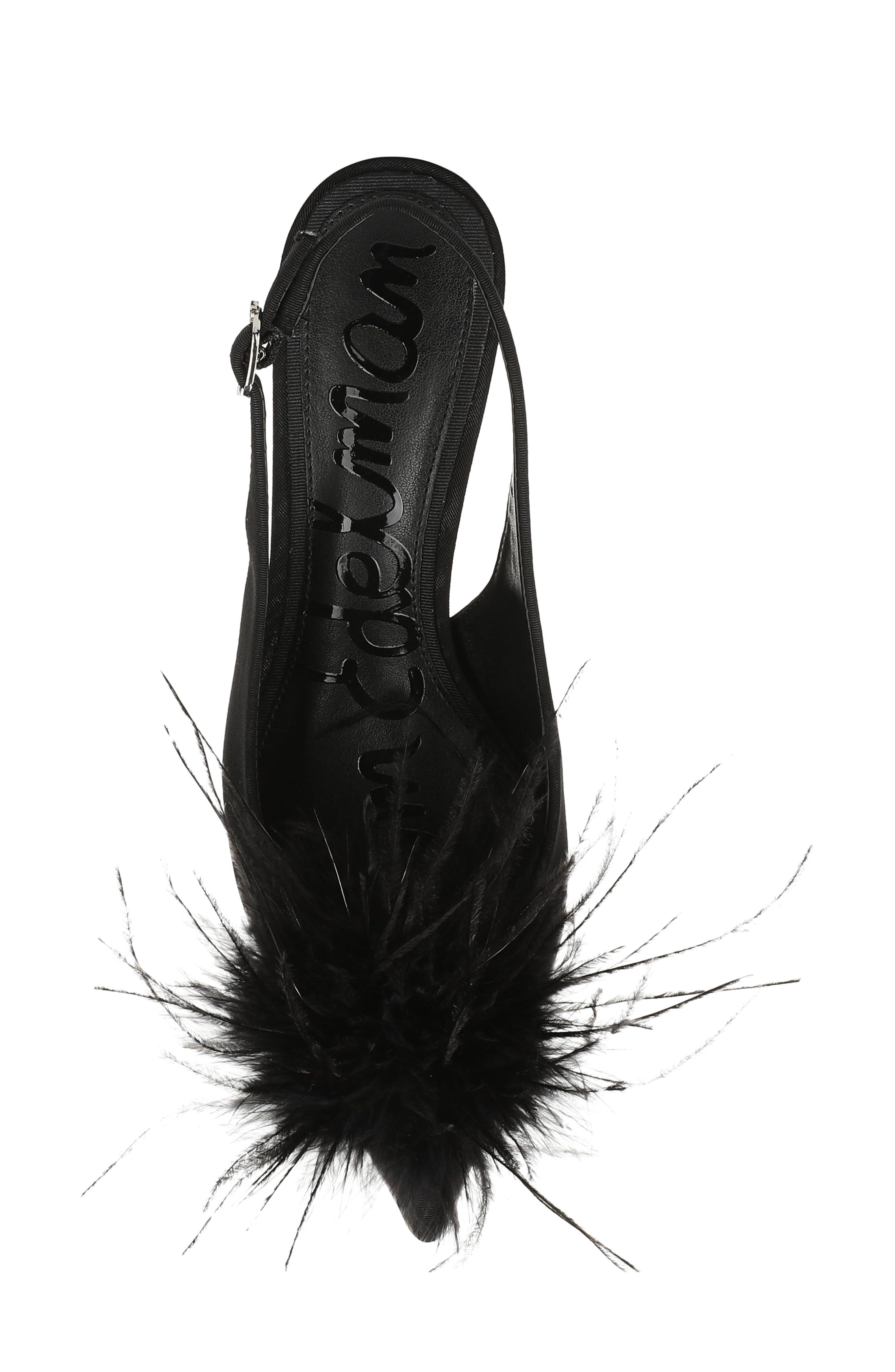 Finchfeather Slingback Pointed Toe Pump, Alternate, color, BLACK
