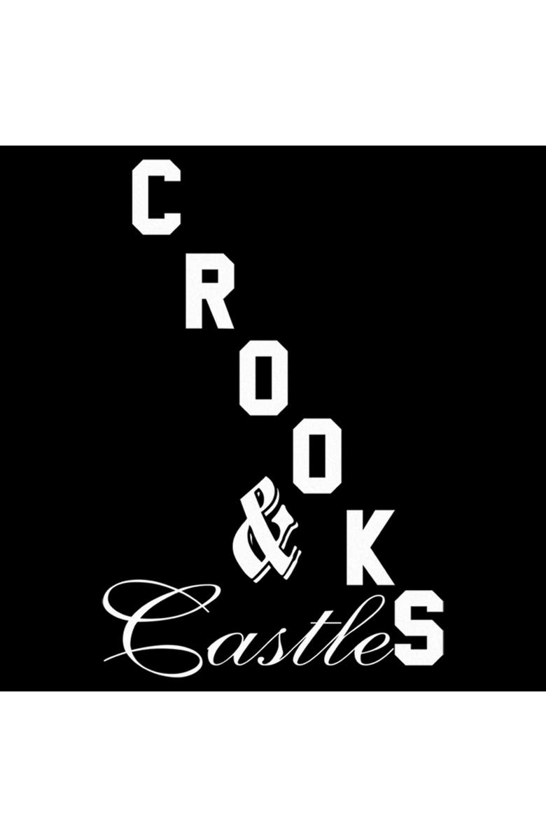 Crooks & Castles Men's Crooks & Castles White Big Bold Logo  Graphic T-Shirt, Alternate, color, Black