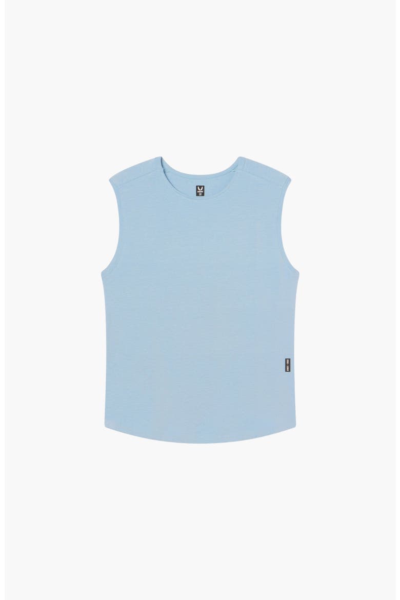 Creora Cotton Modal Cutoff Tank, Alternate, color, Light Sky