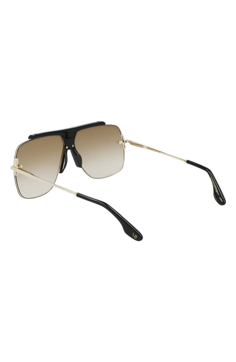 Victoria Beckham 64mm Gradient Oversize Aviator Sunglasses, Alternate, color, 