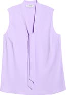 KASPER Sleeveless Tie Front Top