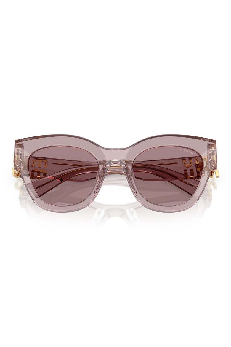 51mm Square Sunglasses, Main, color, BROWN