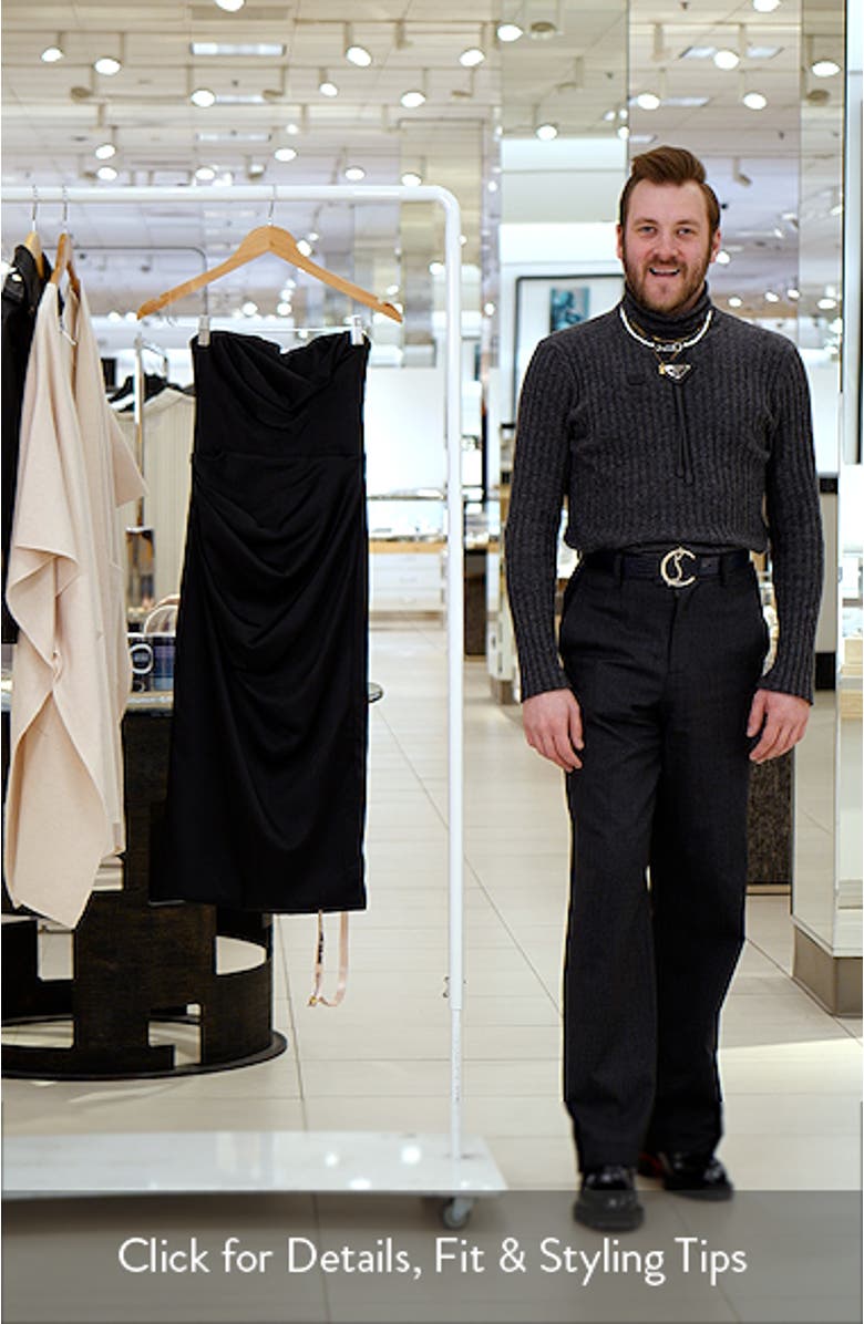 Santana Strapless Satin Cocktail Dress, sales video thumbnail