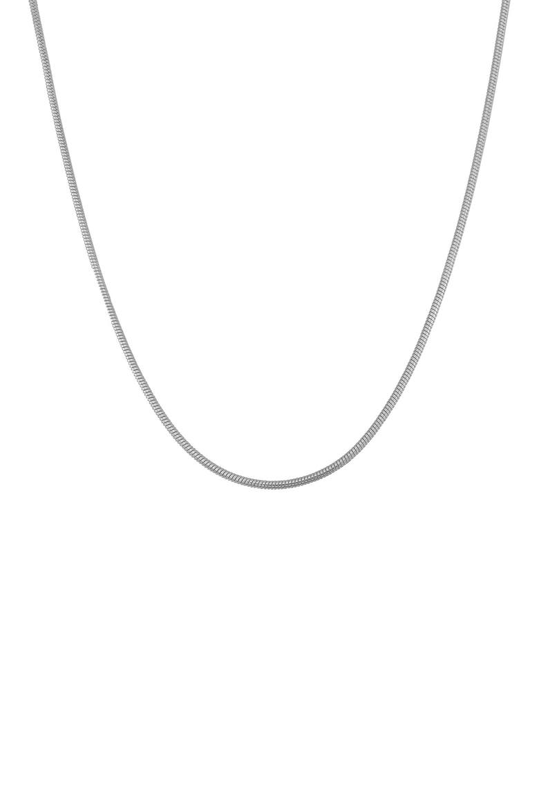 Snake Chain Necklace, Main, color, SILVER